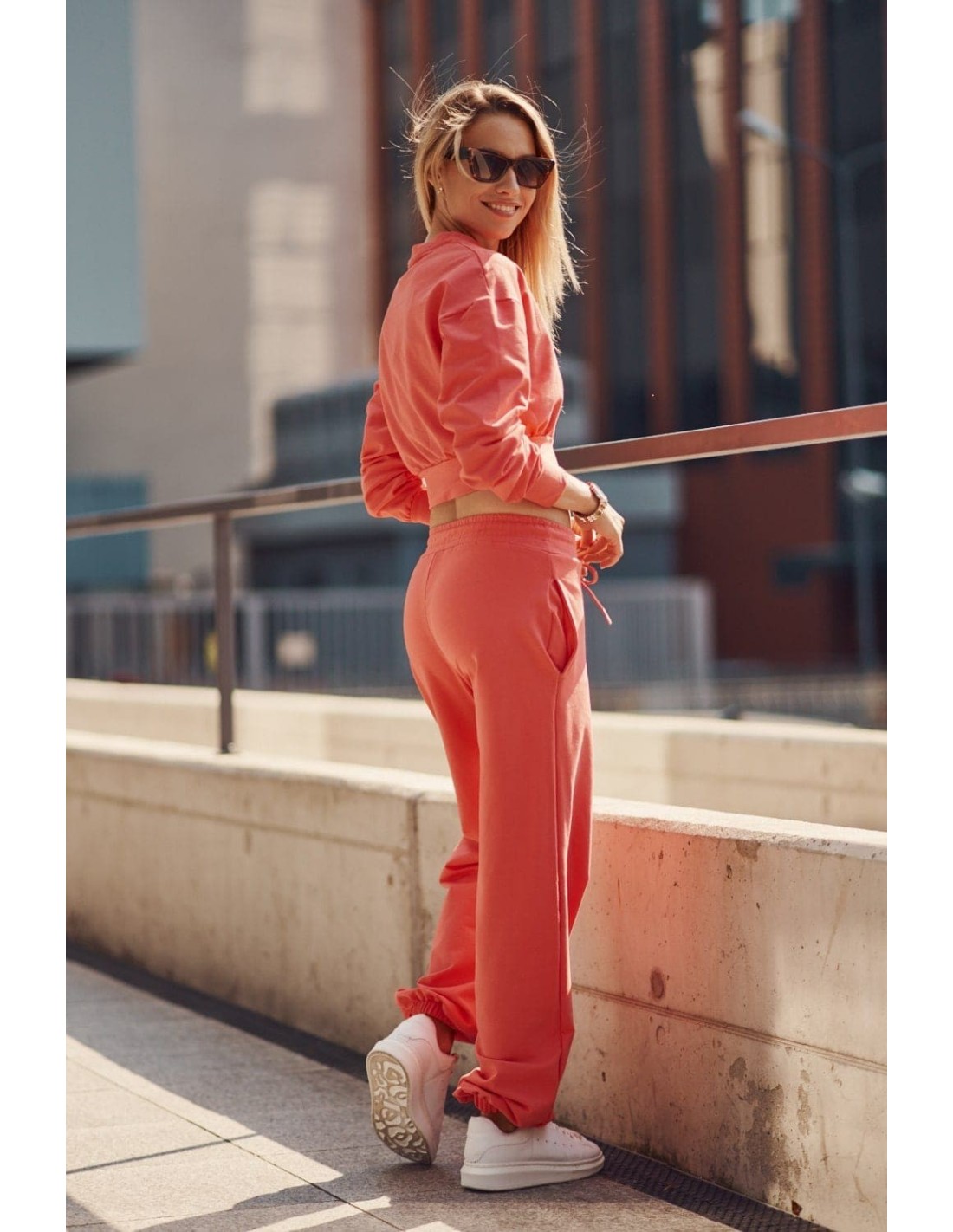 Women\'s coral tracksuit set FI535 - Online store - Boutique